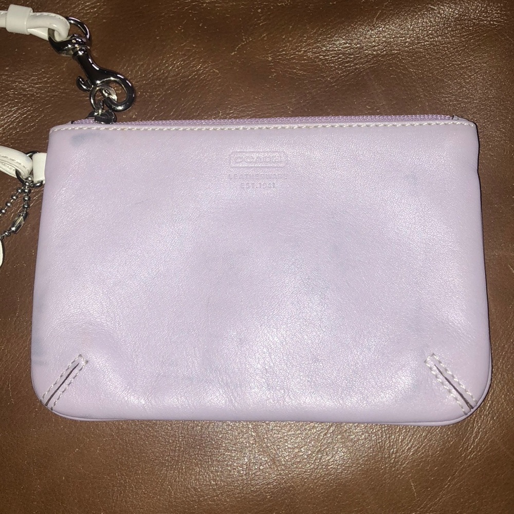 Lavender coach wristlet